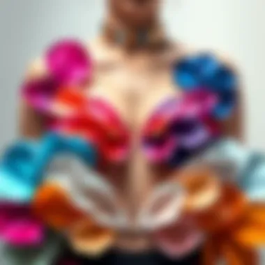 Diverse Designs of Breast Petals Elegant display of colorful breast petals showcasing diverse designs